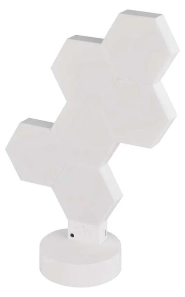 GoSmart RGBIC Biela LED stolová lampička Hexagon 5,5W s WiFi – LED lampičky a baterky > Stolové LED lampičky