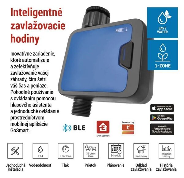 GoSmart zavlažovacie hodiny s 1 výstupom – Inteligentná domácnosť