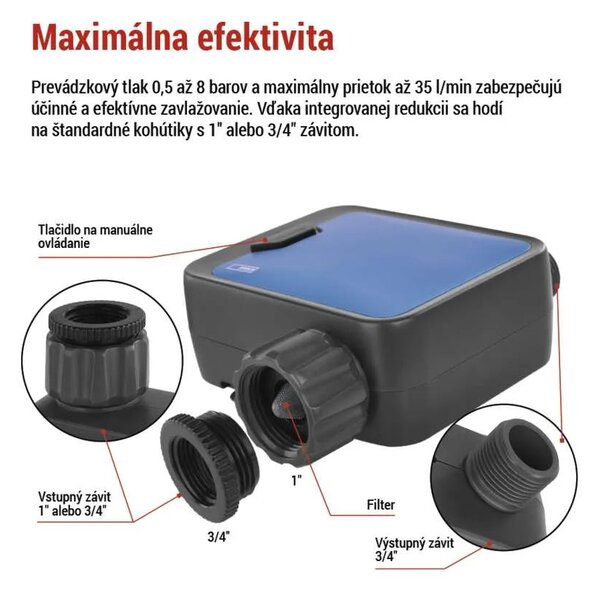 GoSmart zavlažovacie hodiny s 1 výstupom – Inteligentná domácnosť