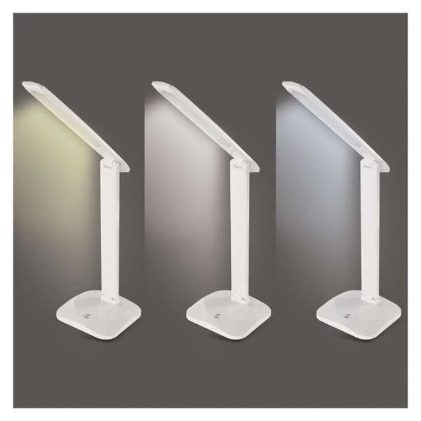 Biela LED stolová lampička Chase 7,2W – LED lampičky a baterky > Stolové LED lampičky