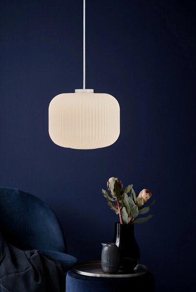 Závesný luster z opálového skla Milford pre žiarovku E27 ø30cm – LED lustre a svietidlá > Lustre > Závesné lustre