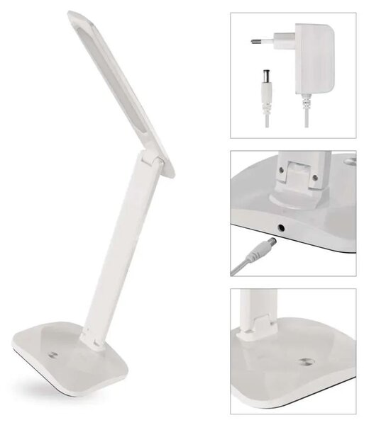 Biela LED stolová lampička Chase 7,2W – LED lampičky a baterky > Stolové LED lampičky