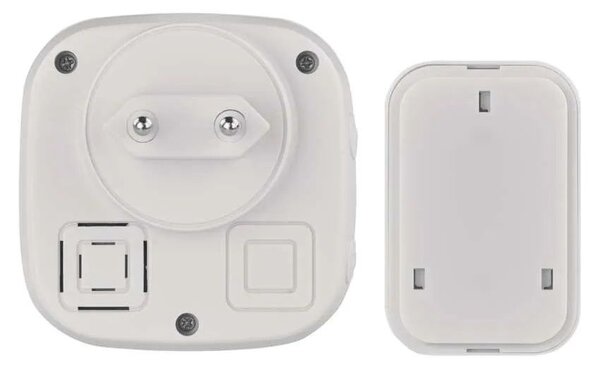 Bielo-zelený domový bezdrôtový zvonček do zásuvky – Elektro > Domové zvončeky