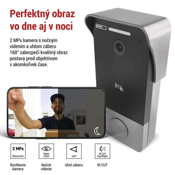 GoSmart Domový videozvonček IP-20PoE s dverným zámkom s WiFi – Inteligentná domácnosť > GoSmart
