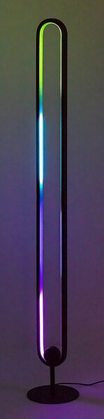 Čierna stojacia LED RGB lampa Barto 19W s DO – LED lampičky a baterky > Stojacie LED lampy