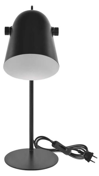 Čierna stolová lampa Nina pre žiarovku E27 – LED lampičky a baterky > Stolové LED lampičky