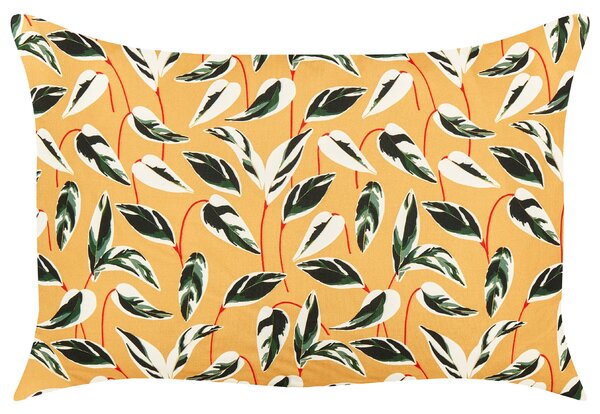 Sada 2 záhradných vankúšov viacfarebná polyester 40 x 60 cm obdĺžniková vzor listov s motívom moderný dizajn