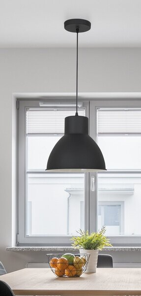 Antracitový závesný luster Derek pre žiarovku E27 – LED lustre a svietidlá > Lustre
