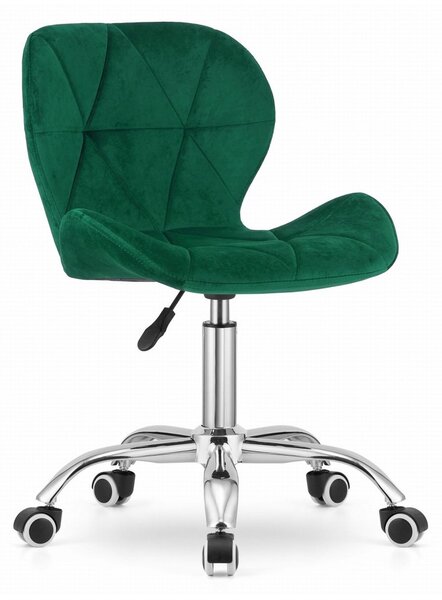 SUPPLIES AVOLA otočná zamatová kancelárska stolička - zelená farba