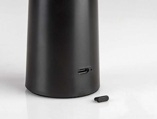 Čierna LED záhradná nabíjacia lampa Polperro 3W – LED lampičky a baterky > Stolové LED lampičky
