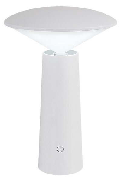 Biela LED záhradná nabíjacia lampa Polperro 3W – LED lampičky a baterky > Stolové LED lampičky