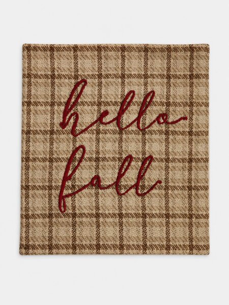Sinsay - Dekoračná obliečka na vankúš s nápisom „Hello Fall“ - hnedá