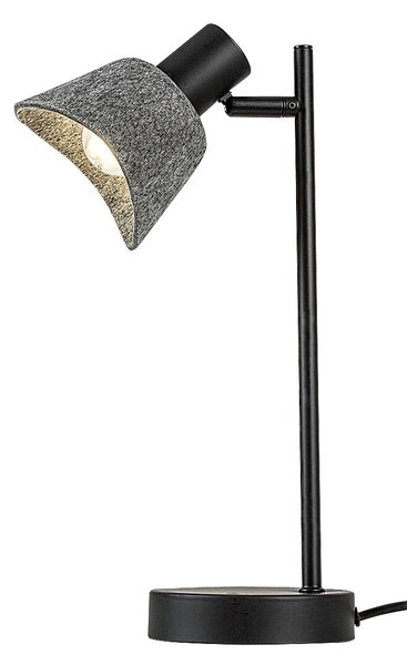 Sivá stolová lampa Farelia pre žiarovku E14 – LED lampičky a baterky > Stolové LED lampičky