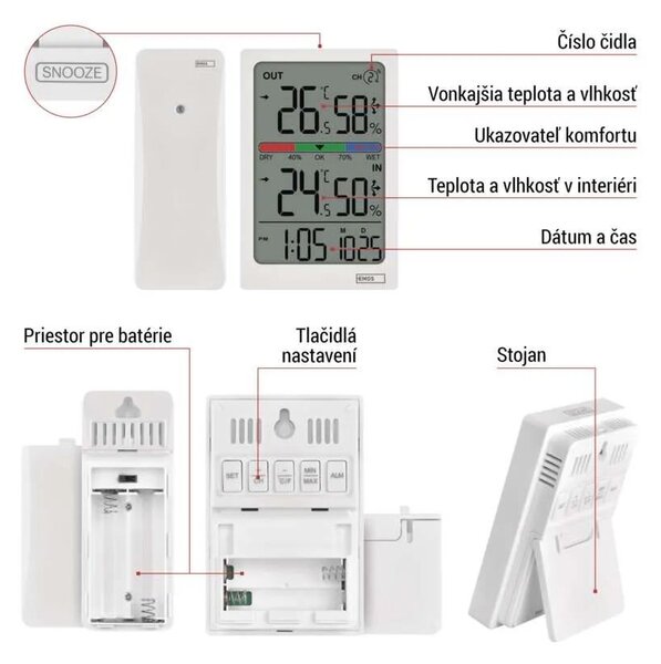 Domáci digitálny bezdrôtový teplomer s vlhkomerom – Elektro > Meteostanice a teplomery
