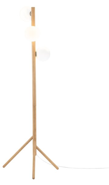Stojacia lampa Estera Wood s dekorom dreva pre žiarovku 3x G9 – LED lampičky a baterky > Stojacie LED lampy