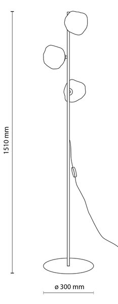 Béžová stojacia lampa Lava pre žiarovku 3x G9 – LED lampičky a baterky > Stojacie LED lampy