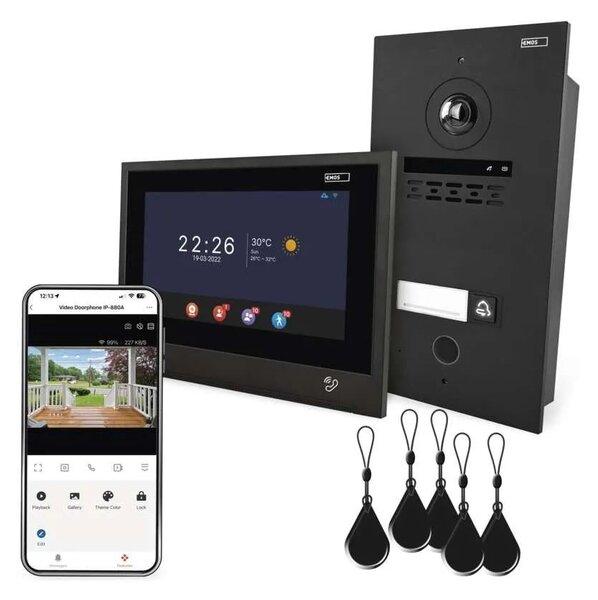 GoSmart Sada domového videotelefónu IP-880A s WiFi – Elektro > Domové zvončeky