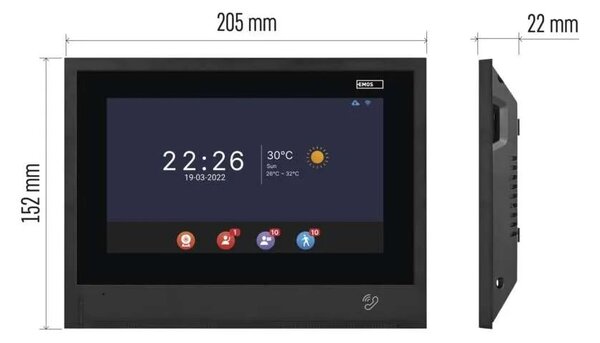 GoSmart Prídavný monitor IP-880B k videotelefónu IP-880A – Elektro > Domové zvončeky