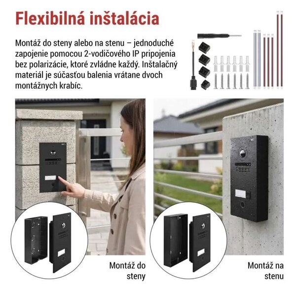 GoSmart Sada domového videotelefónu IP-880A s WiFi – Elektro > Domové zvončeky