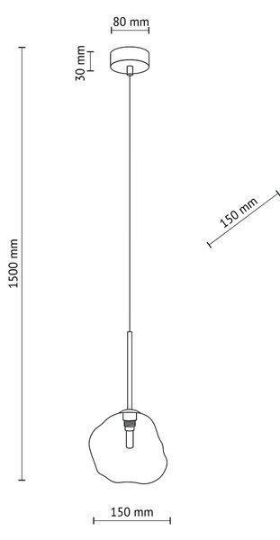 Hnedý závesný luster Lava 150mm pre žiarovku G9 – LED lustre a svietidlá > Lustre