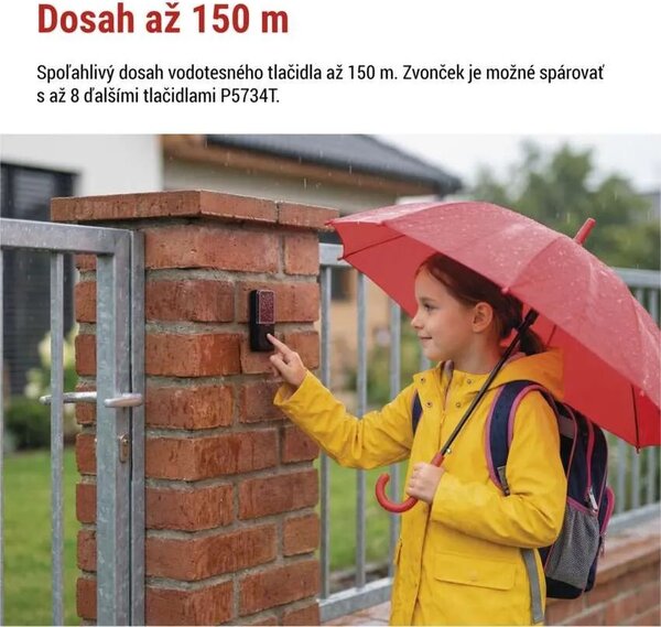 Čierny domový bezdrôtový zvonček do zásuvky – Elektro > Domové zvončeky