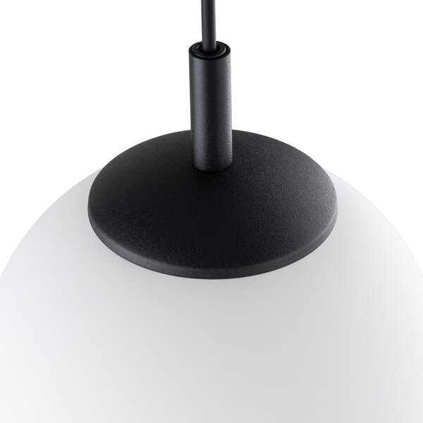 Čierny závesný luster Esme 250mm pre žiarovku E27 – LED lustre a svietidlá > Lustre