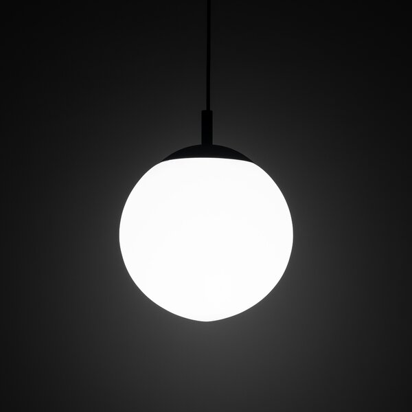 Čierny závesný luster Esme 300mm pre žiarovku E27 – LED lustre a svietidlá > Lustre