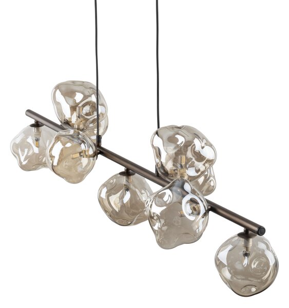 Hnedý závesný luster Lava pre žiarovky 9x G9 – LED lustre a svietidlá > Lustre