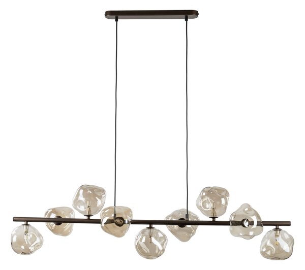 Hnedý závesný luster Lava pre žiarovky 9x G9 – LED lustre a svietidlá > Lustre