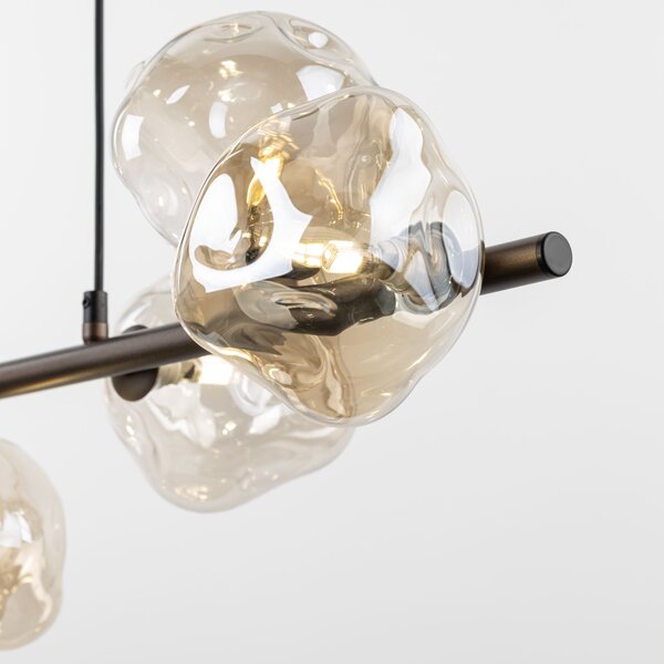 Hnedý závesný luster Lava pre žiarovky 7x G9 – LED lustre a svietidlá > Lustre