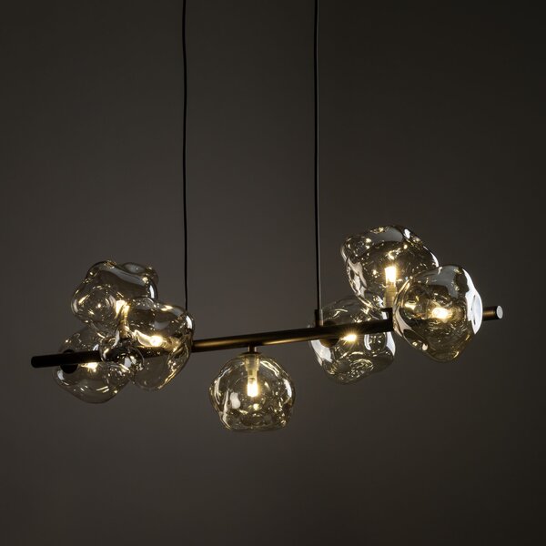 Hnedý závesný luster Lava pre žiarovky 7x G9 – LED lustre a svietidlá > Lustre