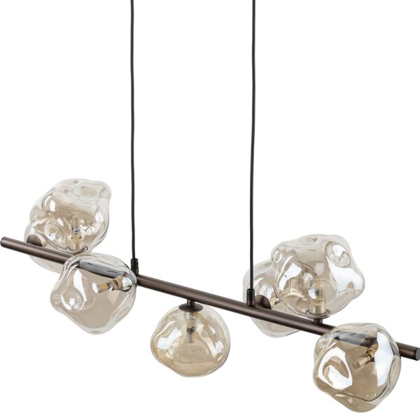Hnedý závesný luster Lava pre žiarovky 7x G9 – LED lustre a svietidlá > Lustre