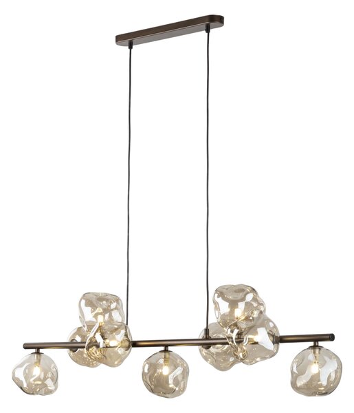 Hnedý závesný luster Lava pre žiarovky 9x G9 – LED lustre a svietidlá > Lustre