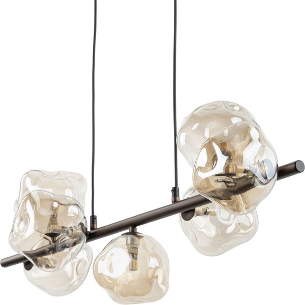 Hnedý závesný luster Lava pre žiarovky 7x G9 – LED lustre a svietidlá > Lustre