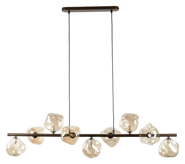 Hnedý závesný luster Lava pre žiarovky 9x G9 – LED lustre a svietidlá > Lustre