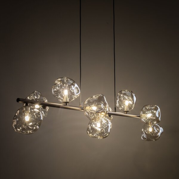 Hnedý závesný luster Lava pre žiarovky 9x G9 – LED lustre a svietidlá > Lustre