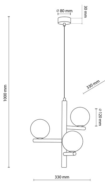 Závesný luster Estera Wood s dekorom dreva pre žiarovky 3x G9 – LED lustre a svietidlá > Lustre