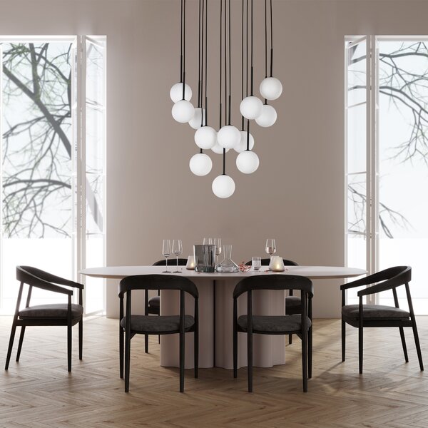 Čierny závesný luster Martin pre žiarovku 13x G9 – LED lustre a svietidlá > Lustre