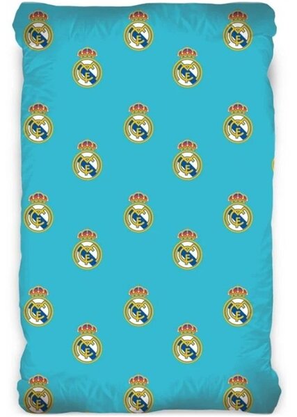 Futbalové prestieradlo / plachta FC Real Madrid - 100% bavlna - 90 x 200 + 25 cm - Oficiálny produkt FC Real Madrid
