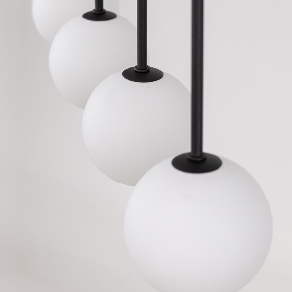 Čierny závesný luster Martin pre žiarovku 4x G9 – LED lustre a svietidlá > Lustre