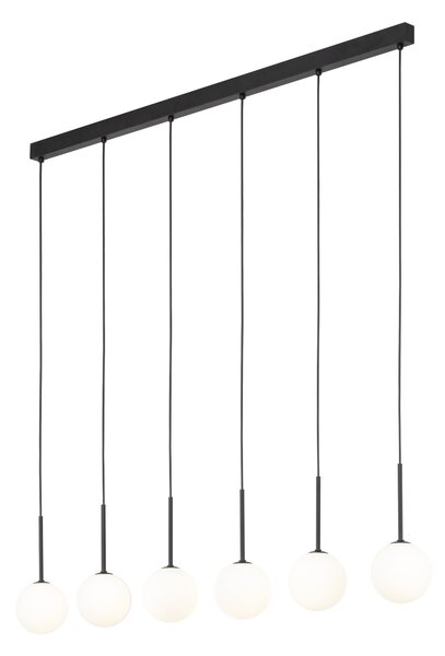 Čierny závesný luster Martin pre žiarovku 6x G9 – LED lustre a svietidlá > Lustre