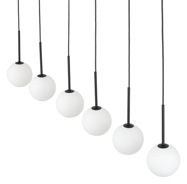 Čierny závesný luster Martin pre žiarovku 6x G9 – LED lustre a svietidlá > Lustre