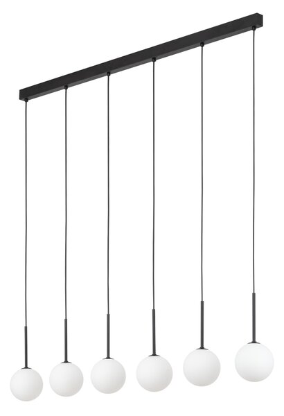 Čierny závesný luster Martin pre žiarovku 6x G9 – LED lustre a svietidlá > Lustre