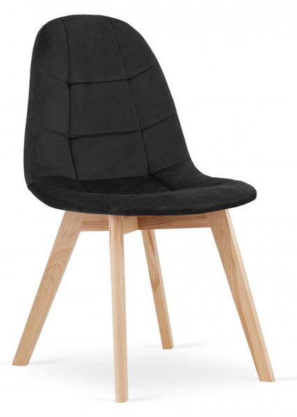 Jedálenská stolička BORA zamat - čierna