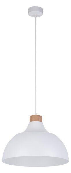 Biely závesný luster Cap pre žiarovku E27 – LED lustre a svietidlá > Lustre