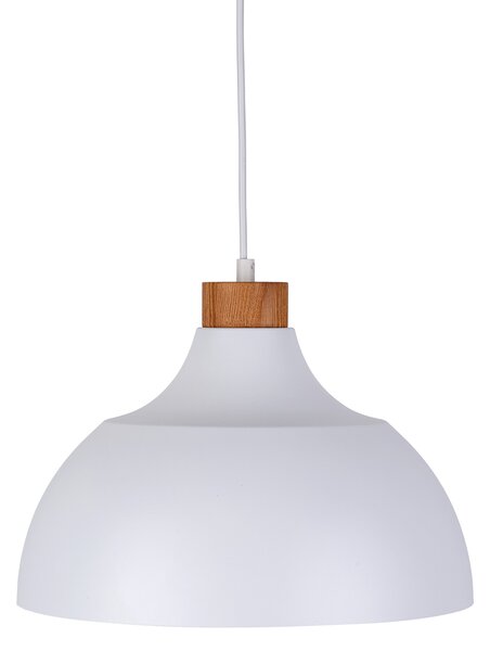 Biely závesný luster Cap pre žiarovku E27 – LED lustre a svietidlá > Lustre
