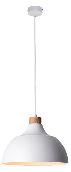 Biely závesný luster Cap pre žiarovku E27 – LED lustre a svietidlá > Lustre