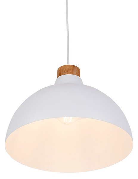 Biely závesný luster Cap pre žiarovku E27 – LED lustre a svietidlá > Lustre