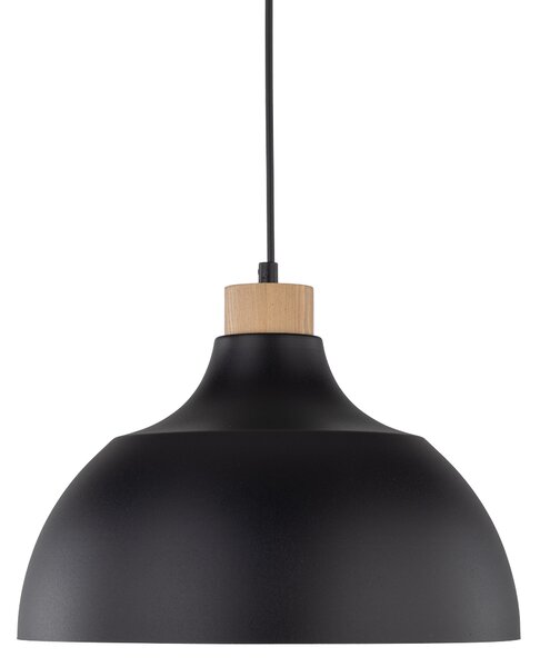 Čierny závesný luster Cap pre žiarovku E27 – LED lustre a svietidlá > Lustre