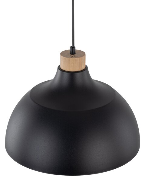 Čierny závesný luster Cap pre žiarovku E27 – LED lustre a svietidlá > Lustre